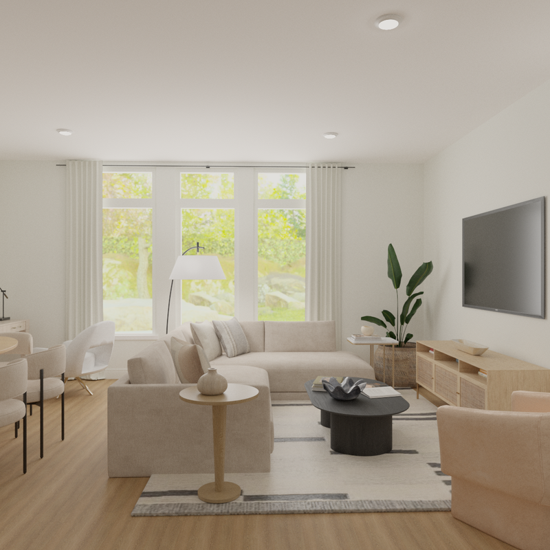 Contemporary, Minimal, Scandinavian Living Room Design by Havenly Interior Designer Angie