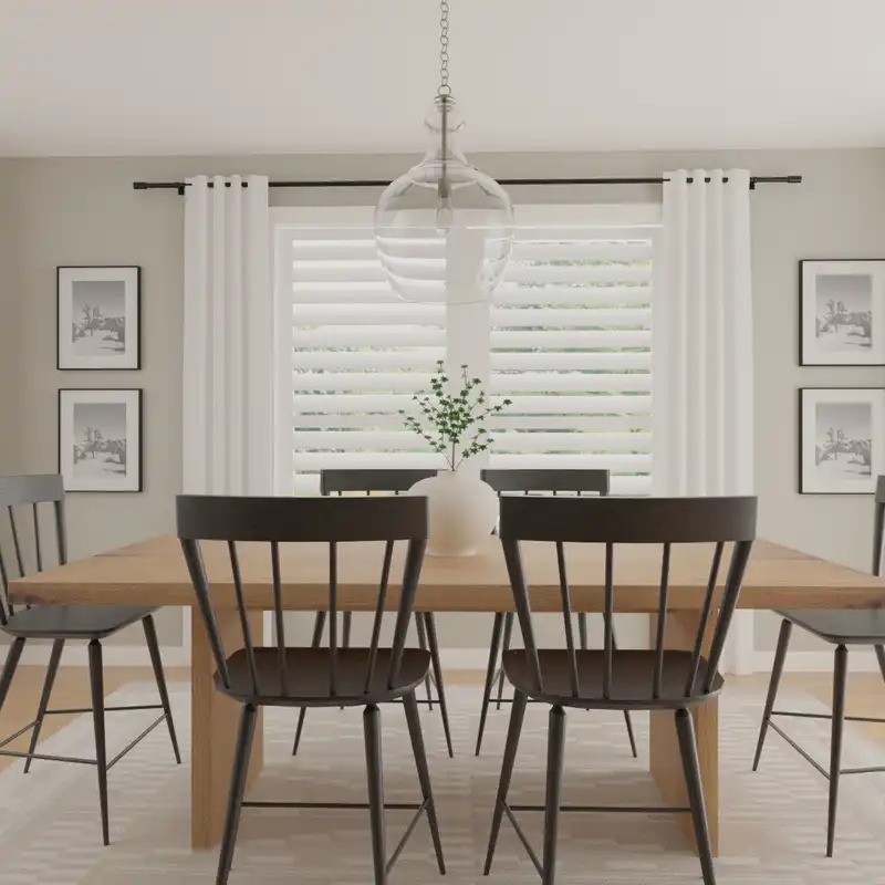 Transitional Dining Room Design by Havenly Interior Designer Caitlin