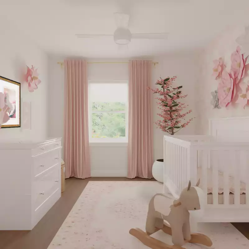 Classic, Traditional, Preppy Nursery Design by Havenly Interior Designer Toussaint