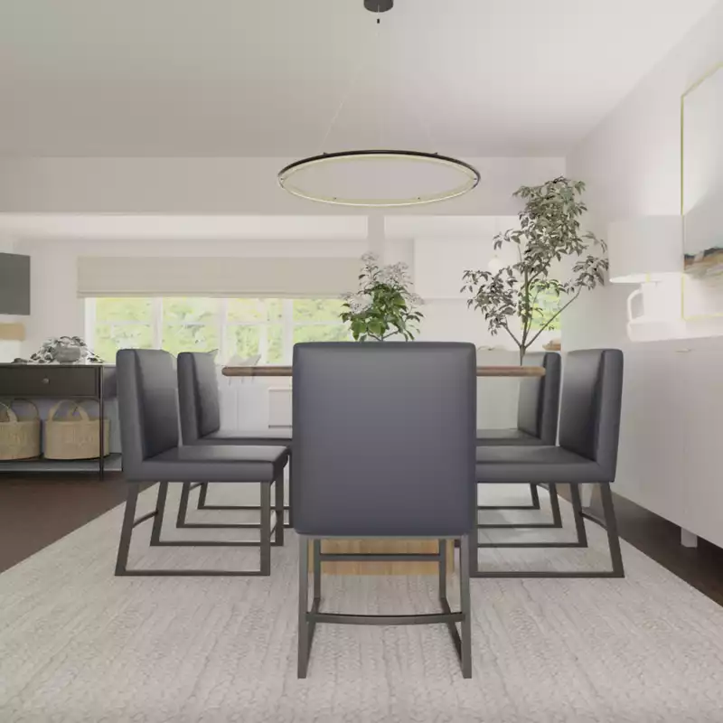 Modern, Bohemian, Coastal Dining Room Design by Havenly Interior Designer Vye