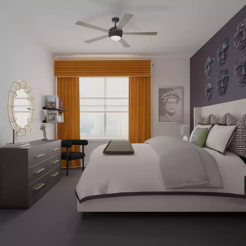 Modern, Eclectic, Global Bedroom Design by Havenly Interior Designer Jamie