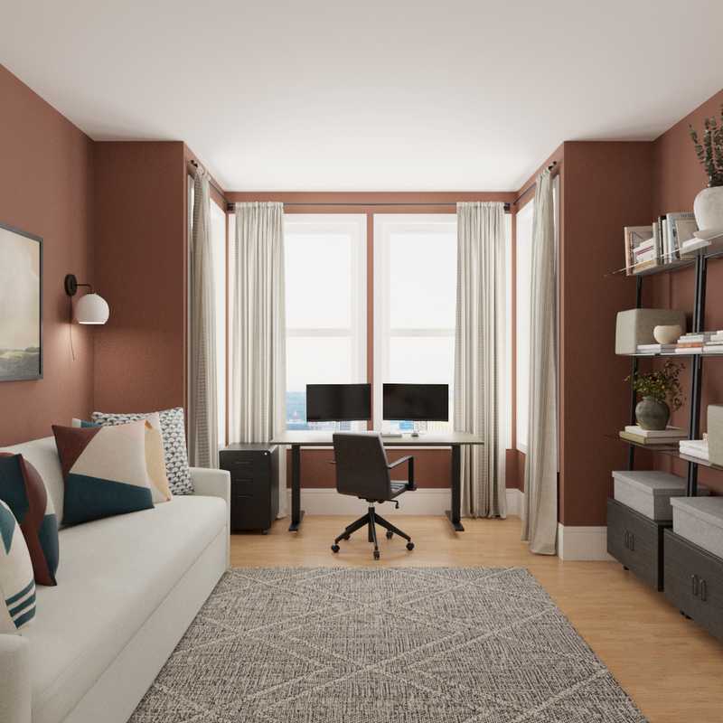 Midcentury Modern Office Design by Havenly Interior Designer Christopher