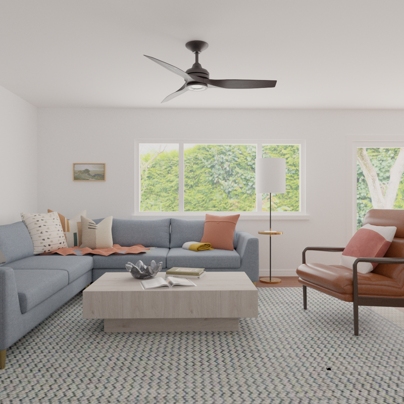 Midcentury Modern, Scandinavian Living Room Design by Havenly Interior Designer Kait