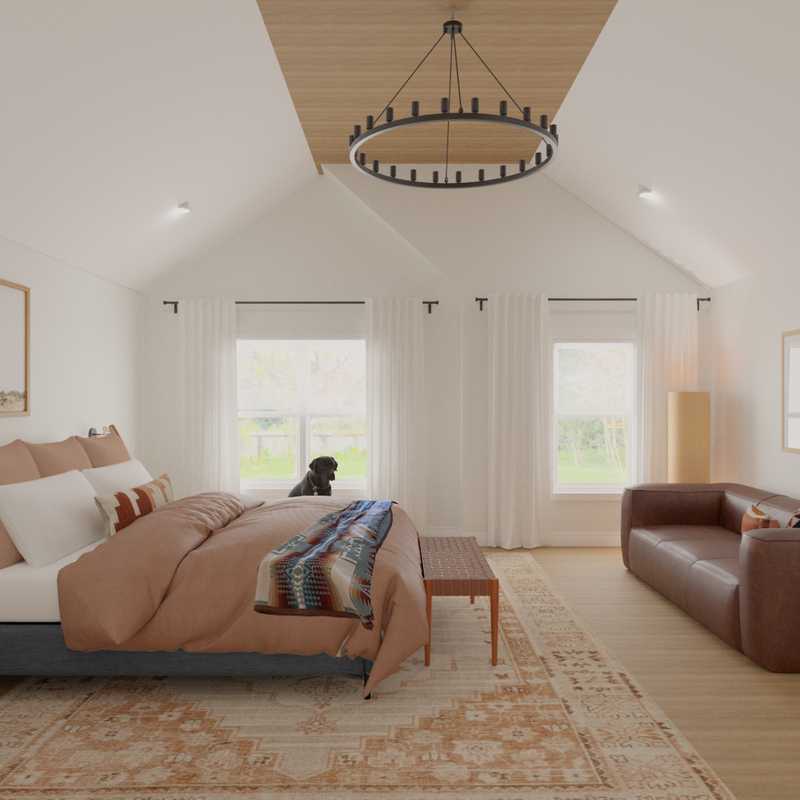 Modern, Rustic, Southwest Inspired Bedroom Design by Havenly Interior Designer Toussaint