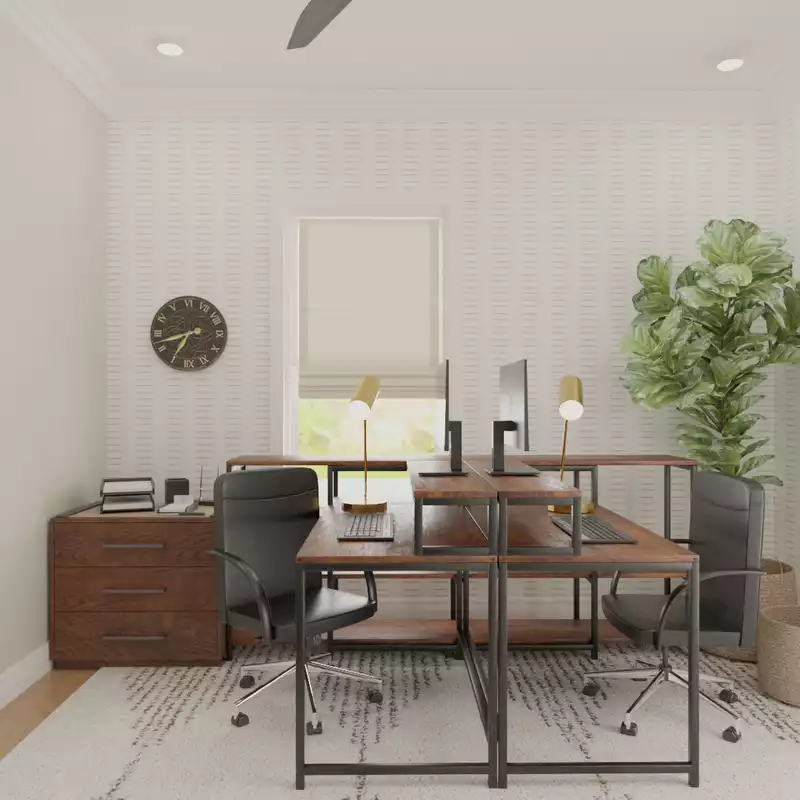 Modern, Coastal, Minimal, Scandinavian Office Design by Havenly Interior Designer Sana