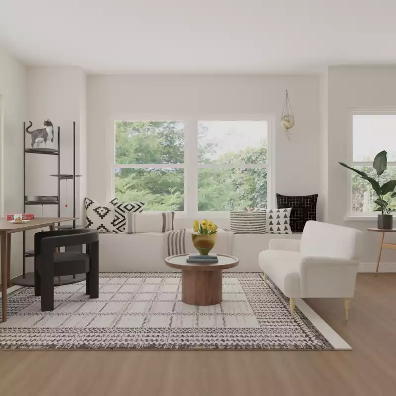Bohemian Living Room Design by Havenly Interior Designer Kait