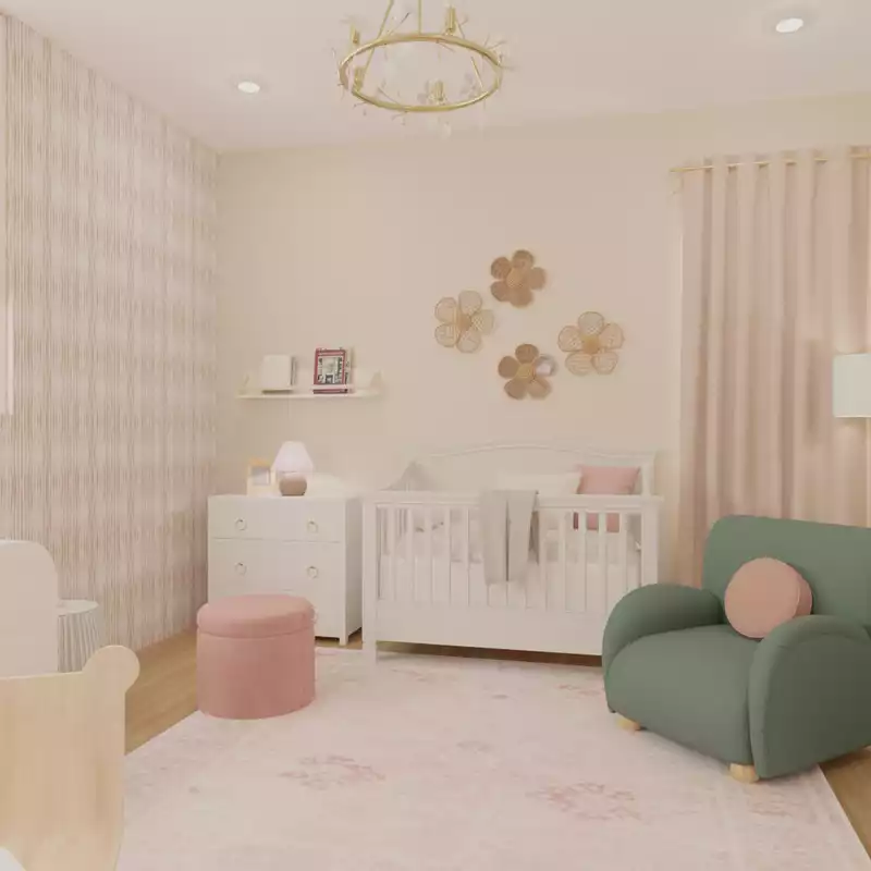 Bohemian, Glam, Transitional, Classic Contemporary Bedroom Design by Havenly Interior Designer Sana