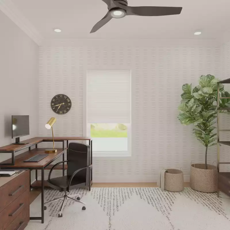 Modern, Coastal, Minimal, Scandinavian Office Design by Havenly Interior Designer Sana