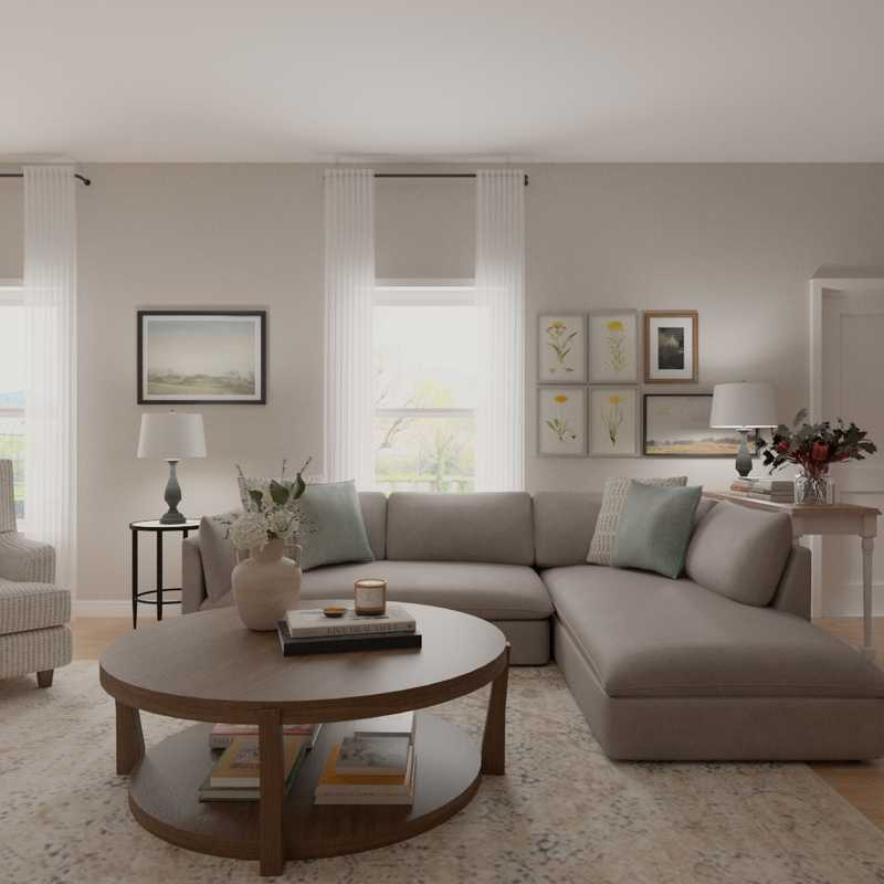 Farmhouse Living Room Design by Havenly Interior Designer Christopher