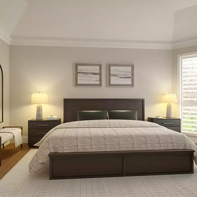 Contemporary, Classic, Glam Bedroom Design by Havenly Interior Designer Kait
