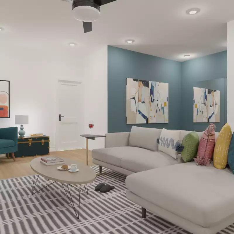 Eclectic Living Room Design by Havenly Interior Designer Jamie