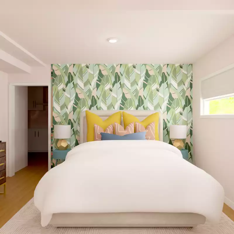 Eclectic, Midcentury Modern Bedroom Design by Havenly Interior Designer Ashley
