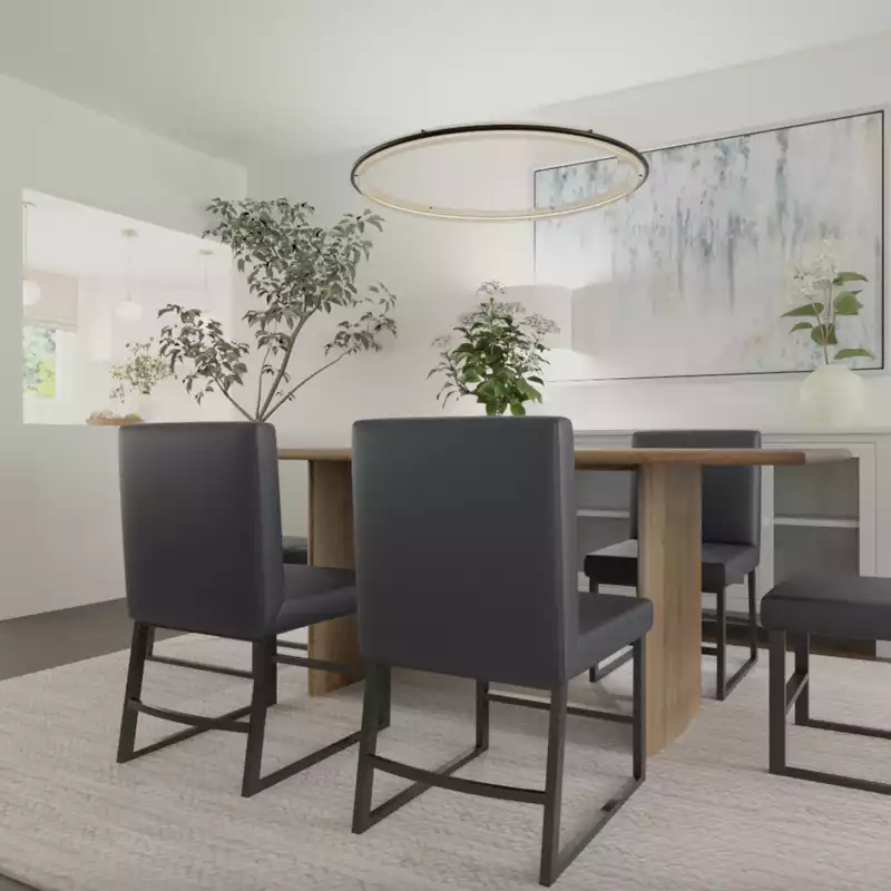 Modern, Bohemian, Coastal Dining Room Design by Havenly Interior Designer Vye