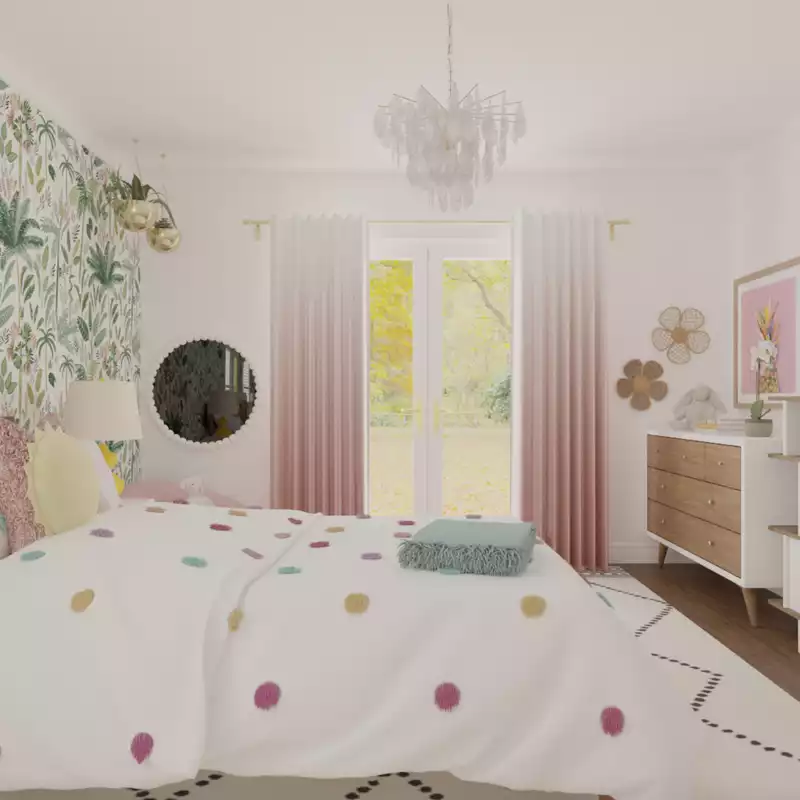 Eclectic, Bohemian, Preppy Bedroom Design by Havenly Interior Designer Tara
