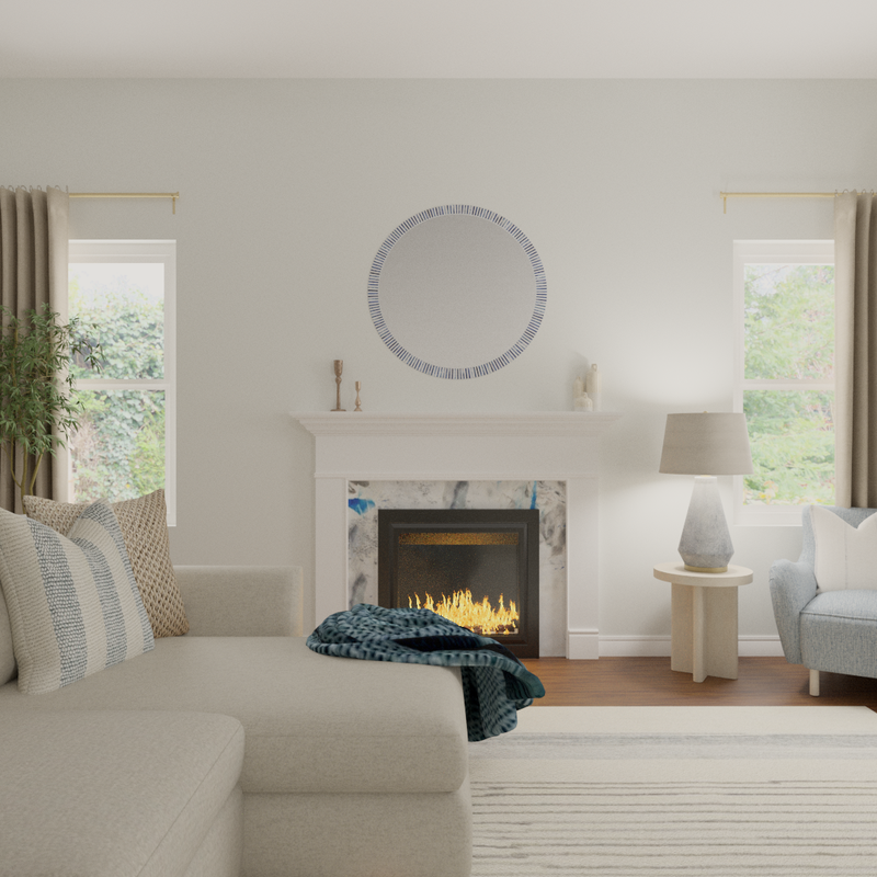 Classic, Transitional, Minimal Living Room Design by Havenly Interior Designer Alyssa