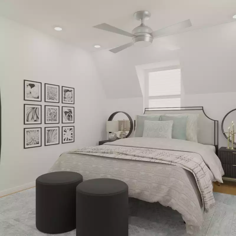 Eclectic, Midcentury Modern, Minimal Bedroom Design by Havenly Interior Designer Cherish-Joie
