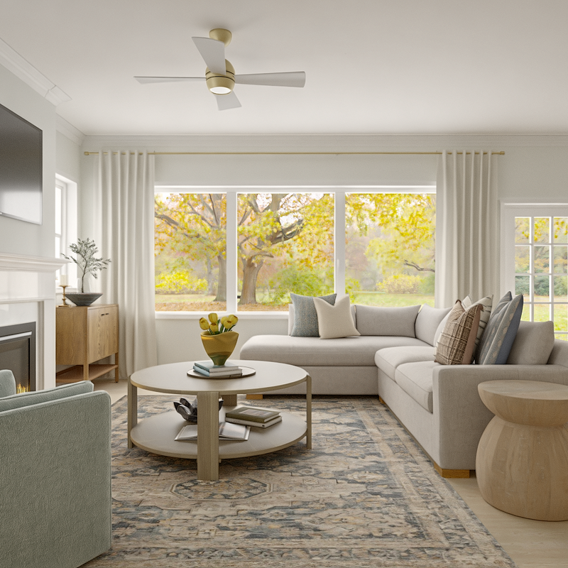 Classic, Coastal, Transitional Living Room Design by Havenly Interior Designer Alyssa