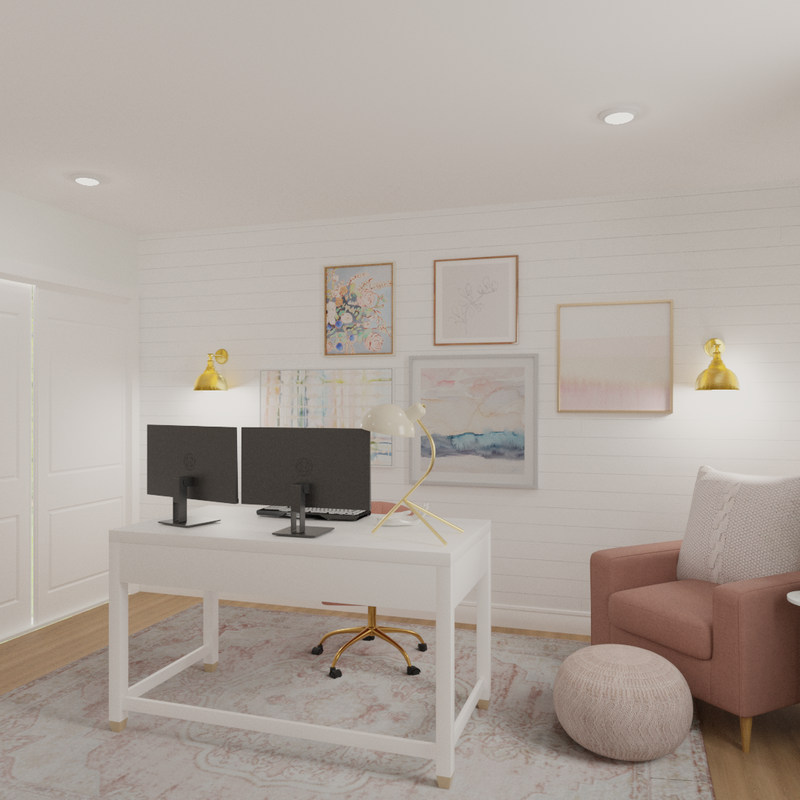 Transitional Office Design by Havenly Interior Designer November