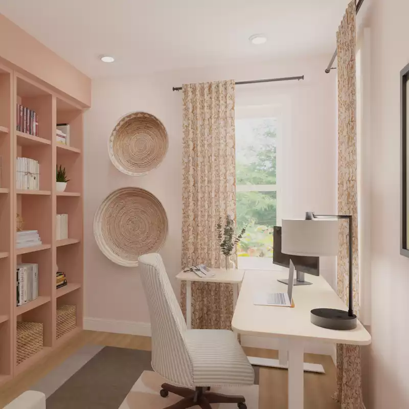 Eclectic, Bohemian Reading Room Design by Havenly Interior Designer Hilary