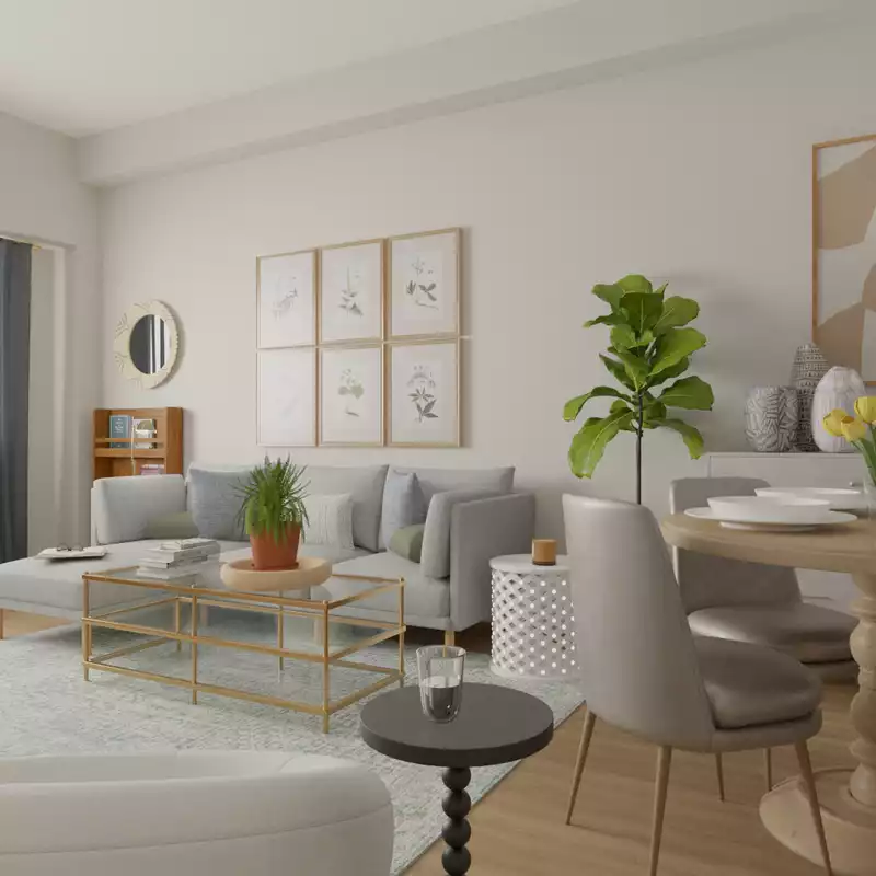 Modern, Bohemian, Scandinavian Living Room Design by Havenly Interior Designer James