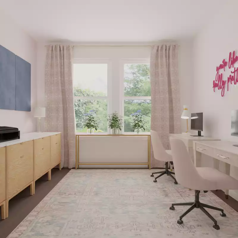 Eclectic, Glam Office Design by Havenly Interior Designer Alix