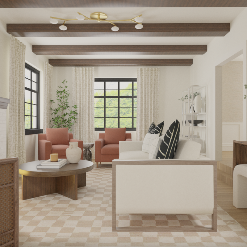 Modern, Organic Modern, Warm Transitional Living Room Design by Havenly Interior Designer Vye