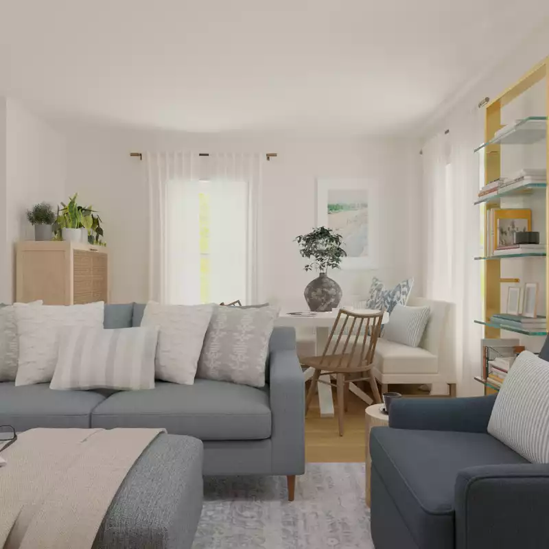 Modern, Classic, Coastal, Transitional Living Room Design by Havenly Interior Designer Katie