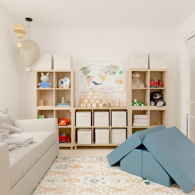 Transitional Playroom Design by Havenly Interior Designer Ashley