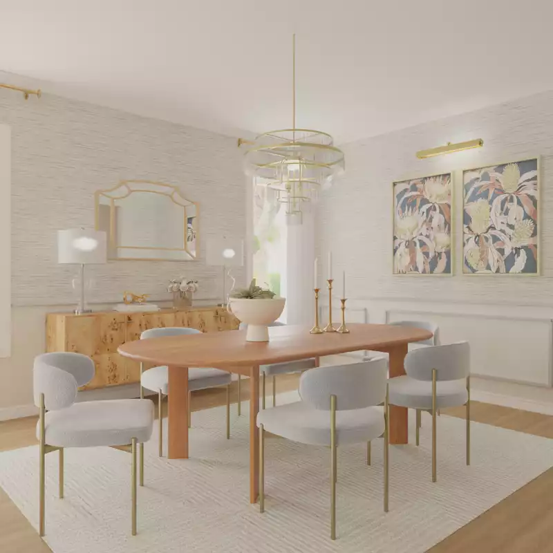 Classic, Transitional Dining Room Design by Havenly Interior Designer Tracy