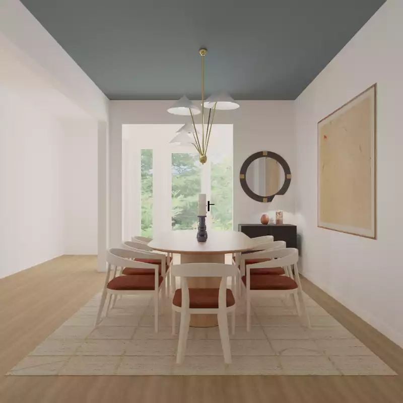 Modern, Eclectic, Transitional Dining Room Design by Havenly Interior Designer Alix