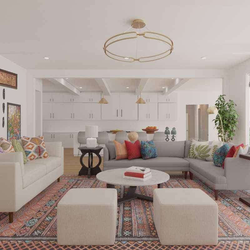 Eclectic, Global Living Room Design by Havenly Interior Designer Jamie