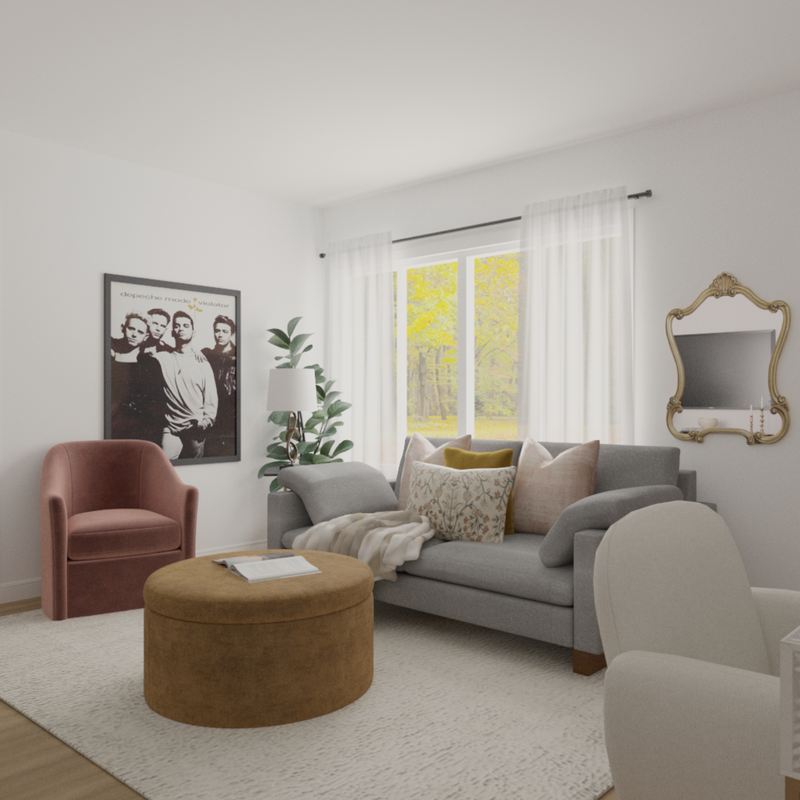 Classic, Eclectic, Glam, Artful Eclectic Living Room Design by Havenly Interior Designer Tara