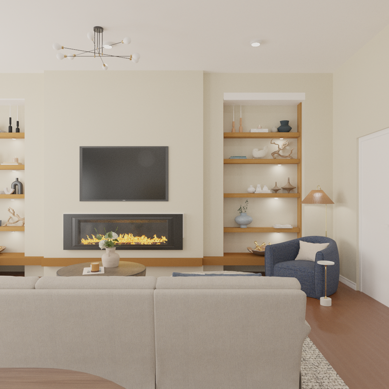 Modern, Minimal, New Classic Living Room Design by Havenly Interior Designer Sana
