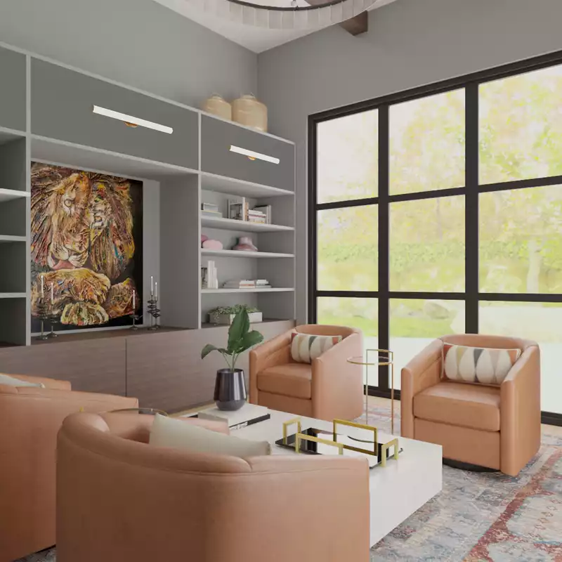 Eclectic Reading Room Design by Havenly Interior Designer Jamie