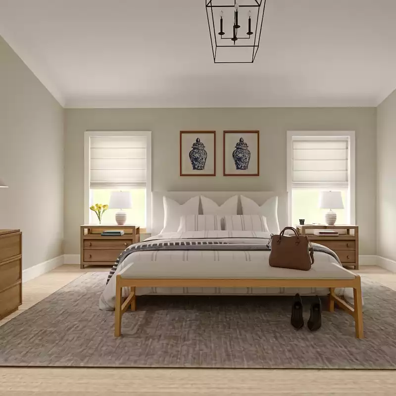 Coastal, Transitional Bedroom Design by Havenly Interior Designer Florencia