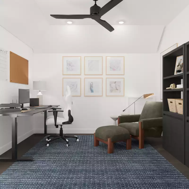 Modern, Midcentury Modern, Minimal, Classic Contemporary Office Design by Havenly Interior Designer Alix