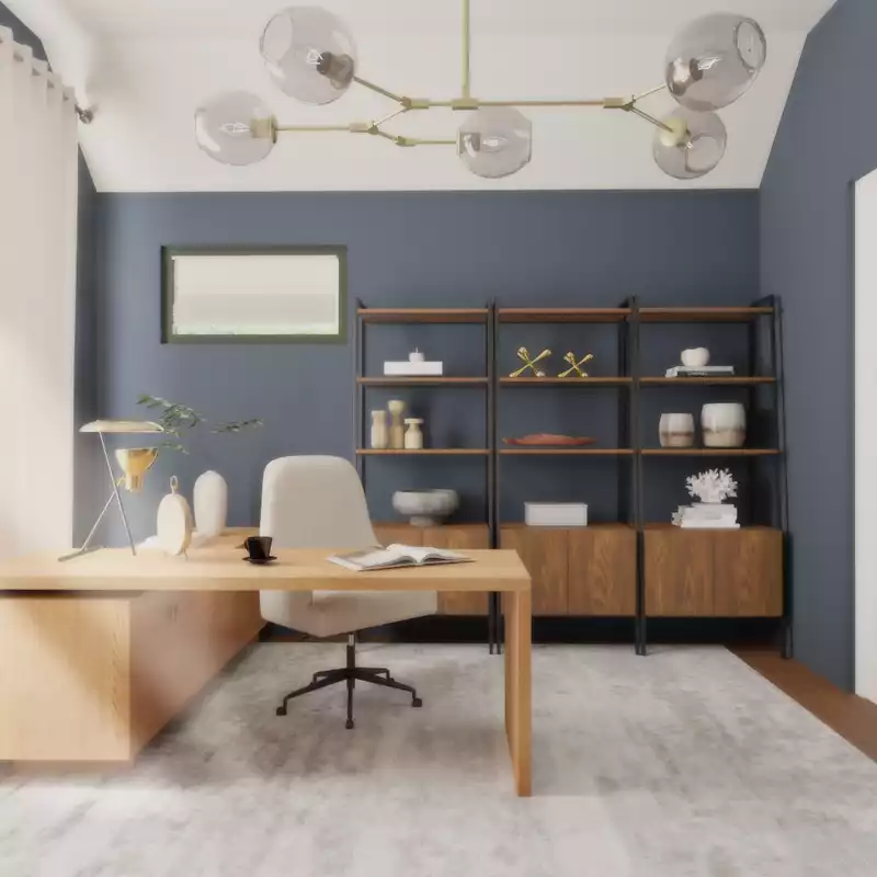 Classic, Transitional, Minimal, Classic Contemporary Office Design by Havenly Interior Designer Sana