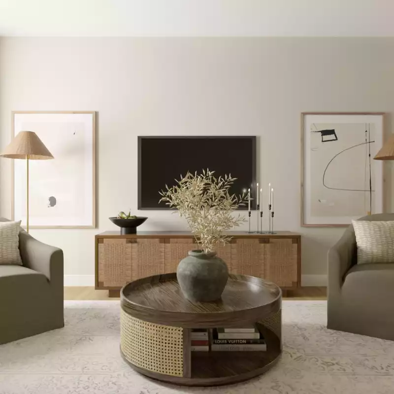 Classic, Transitional, Organic Modern, Warm Transitional Living Room Design by Havenly Interior Designer Grace