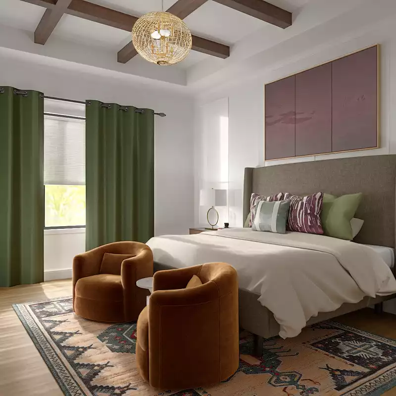 Eclectic, Global Bedroom Design by Havenly Interior Designer Jamie