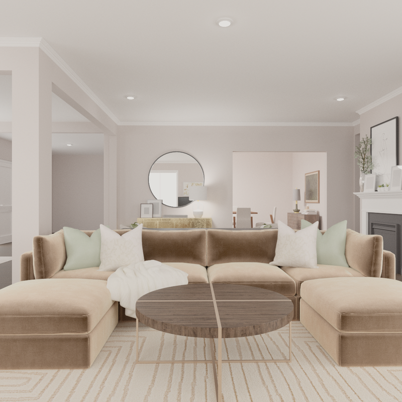 Modern, Classic, Transitional Living Room Design by Havenly Interior Designer Toussaint