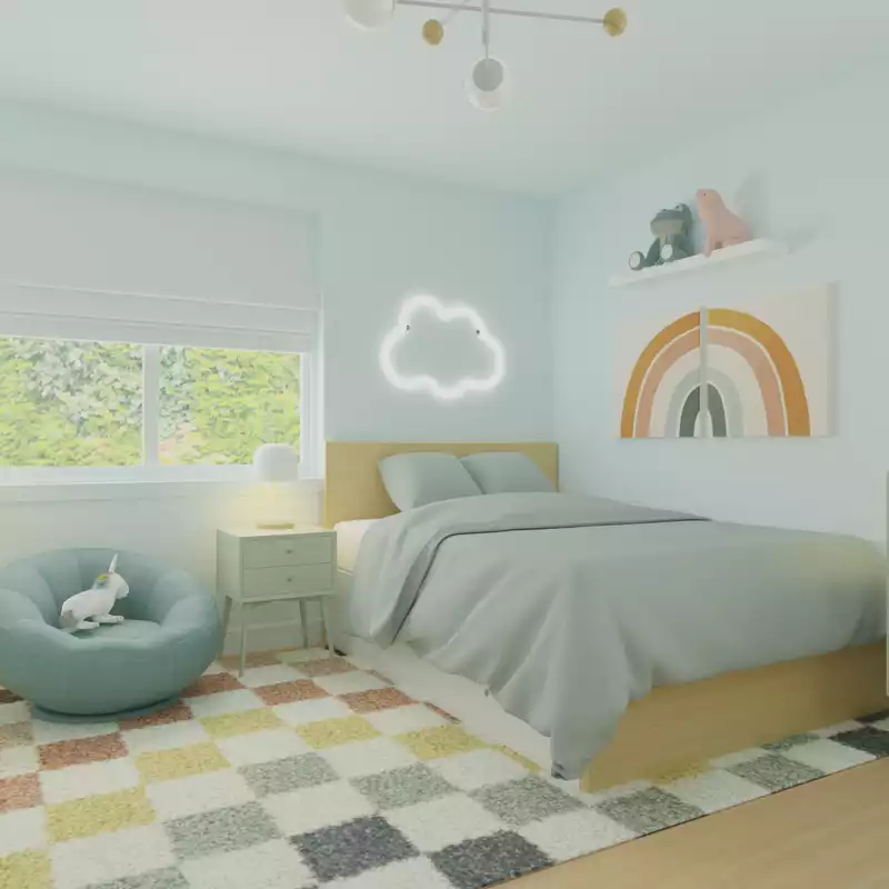Modern, Midcentury Modern, Scandinavian, Midcentury Scandi Bedroom Design by Havenly Interior Designer Cayla