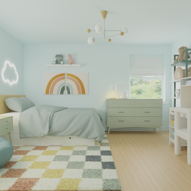 Modern, Midcentury Modern, Scandinavian, Midcentury Scandi Bedroom Design by Havenly Interior Designer Cayla