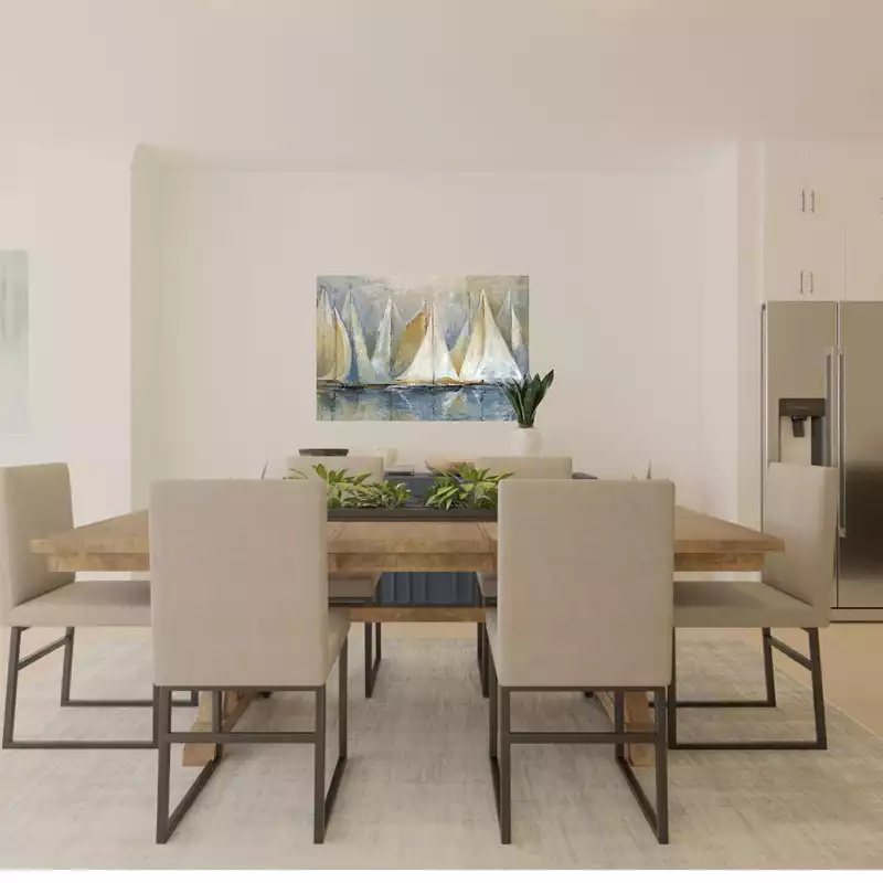 Coastal, Traditional Dining Room Design by Havenly Interior Designer Mary