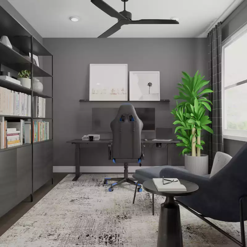 Industrial, Rustic, Minimal Office Design by Havenly Interior Designer Alix