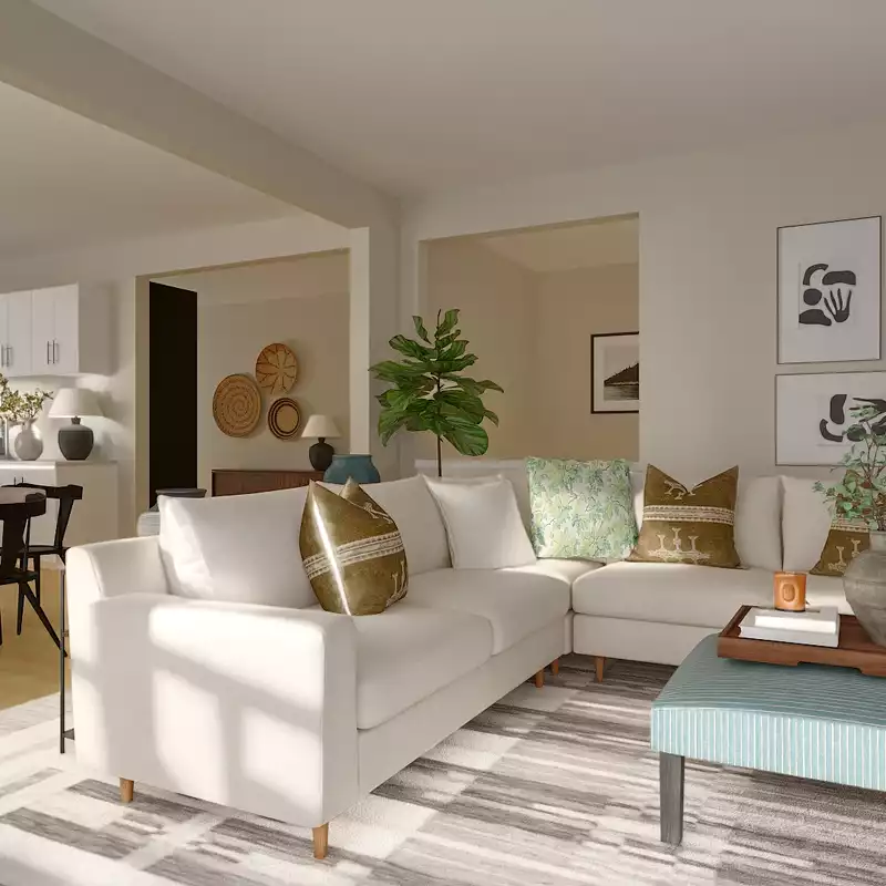 Modern, Transitional Living Room Design by Havenly Interior Designer Florencia