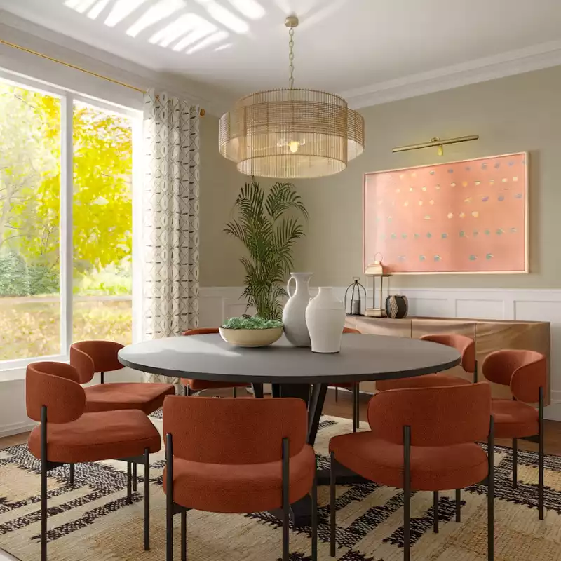 Modern, Transitional Dining Room Design by Havenly Interior Designer Tracy
