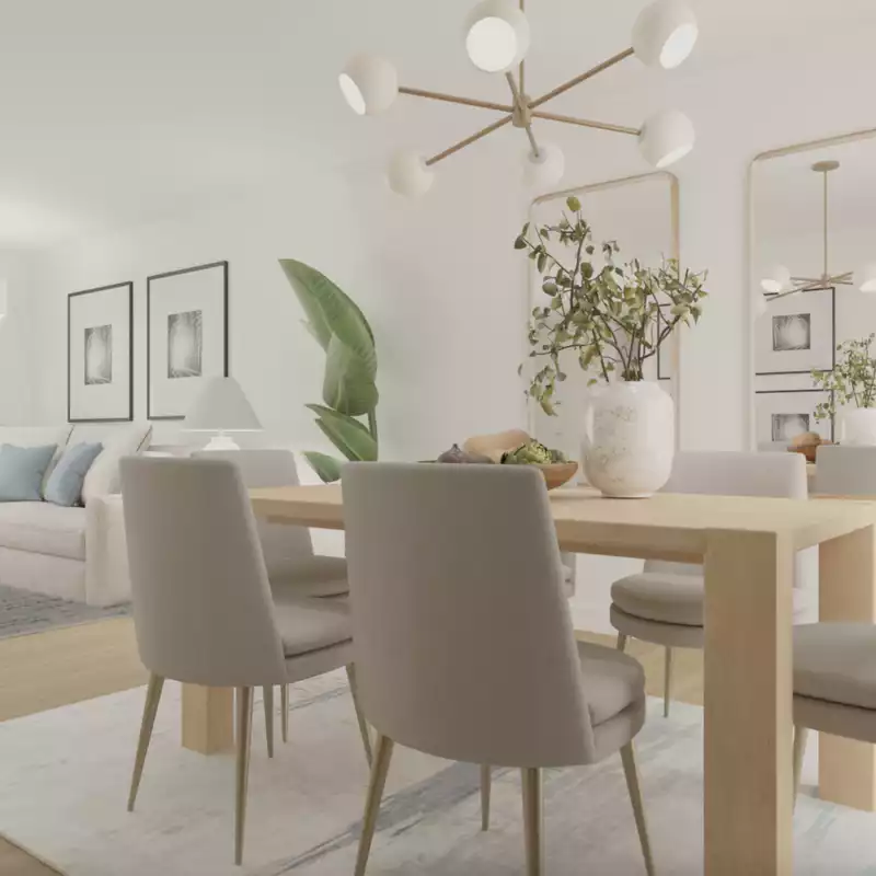 Modern, Coastal, Transitional Dining Room Design by Havenly Interior Designer Vye