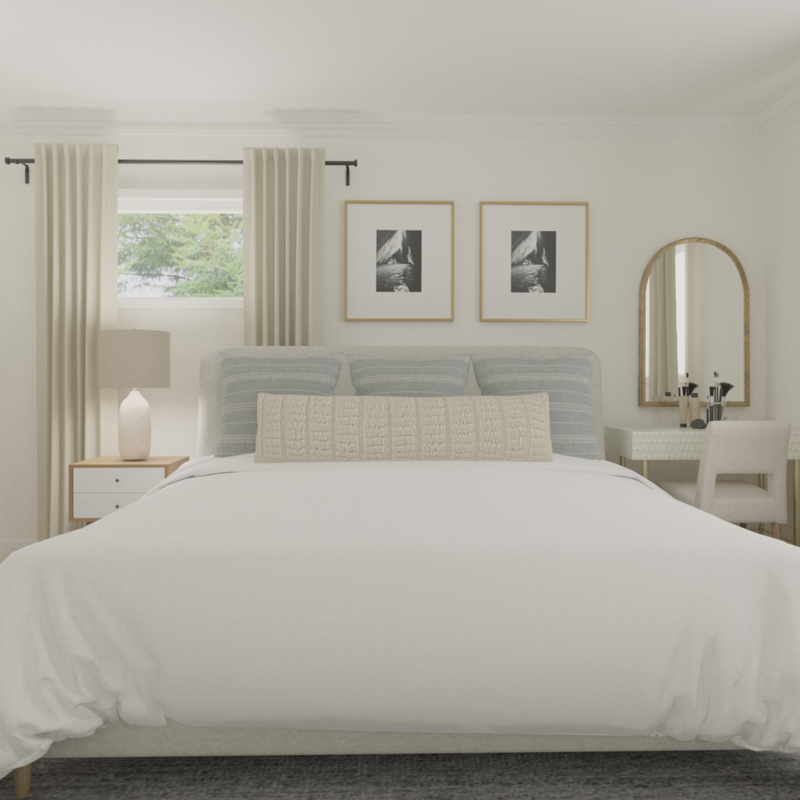 Modern, Transitional, Midcentury Modern Bedroom Design by Havenly Interior Designer Vye