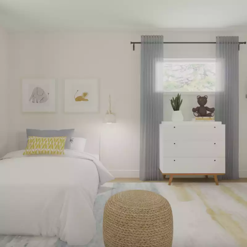 Modern, Transitional, Midcentury Modern Playroom Design by Havenly Interior Designer Vye