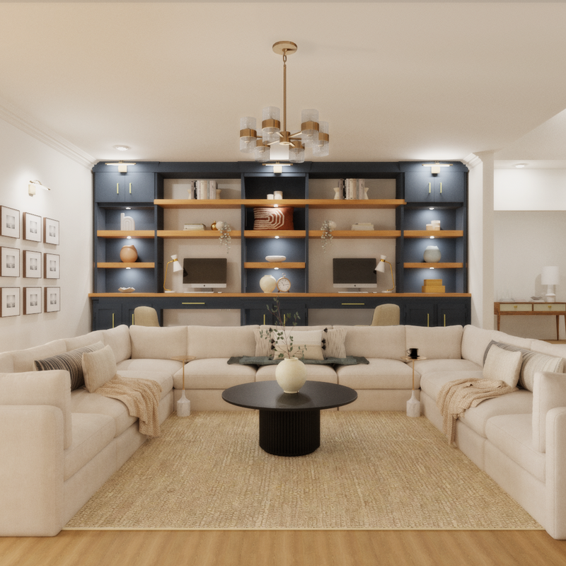 Transitional, Minimal, Classic Contemporary Living Room Design by Havenly Interior Designer Sana